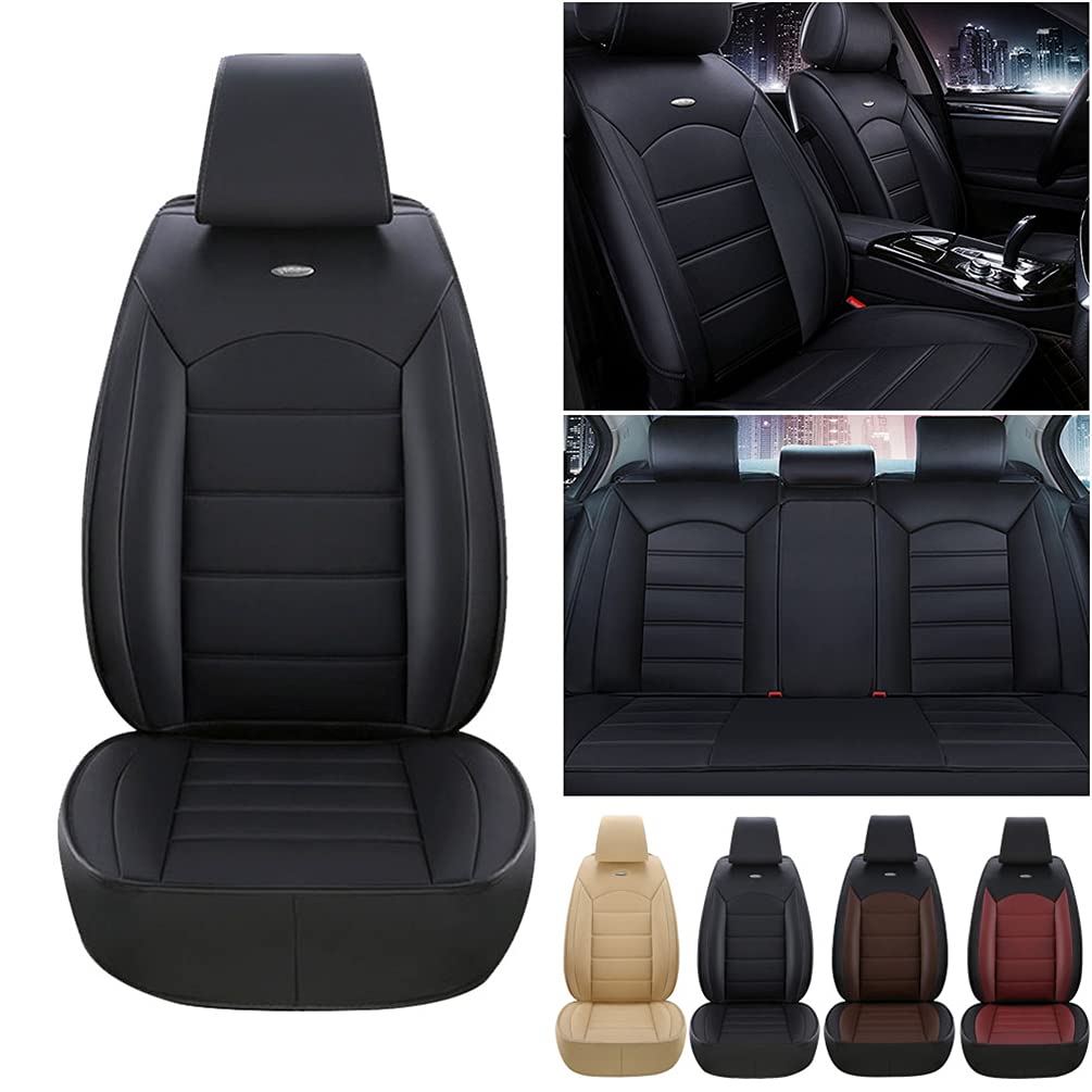 Premium Waterproof Leather Car Seat Covers for Toyota 4Runner 2000-2019 - 5-Piece Set (Front & Rear) - Durable, Wear-Resistant Black Seat Protectors - Perfect for Off-Roading, Camping & Daily Commutes