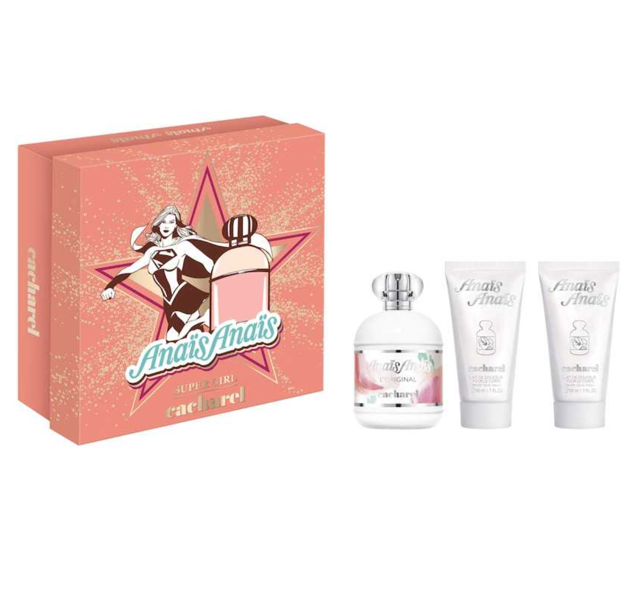 Cacharel Anais Anais 3-Piece Gift Set for Women - 100ML Eau de Toilette Spray + 2 x 50ML Body Lotion | Perfect for Valentine's Day, Birthday & Anniversary Gifts