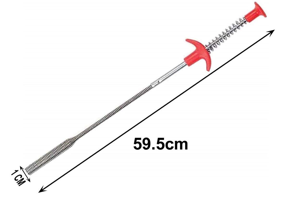 GLIVE Kitchen & Bathroom Sink Drain Cleaner Tool - 90CM Flexible Wire Stick for Hair Clog Removal, Pipe Snake Cleaner, Drain Unclogger - Perfect for Shower, Bathtub & Basin Drain Maintenance