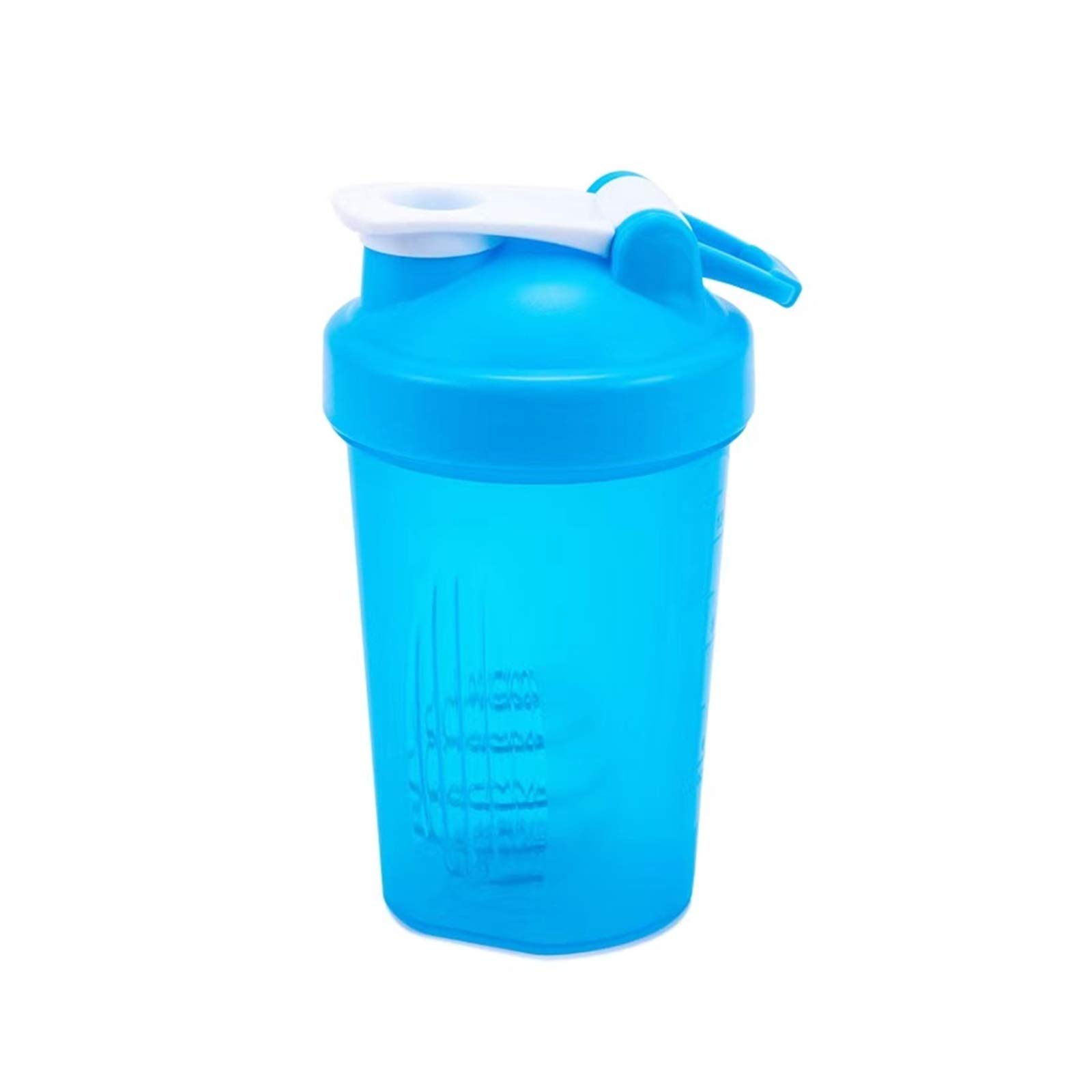 Premium 16 Oz (400ML) Blender Shaker Bottle with Classic Loop Top & Stainless Steel Whisk Ball - Ideal for Protein Shakes, Pre-Workout Drinks and Meal Replacement - Leakproof Gym Water Bottle for Fitness, Bodybuilding & Outdoor Activities (Blue Top/Blue Cup)