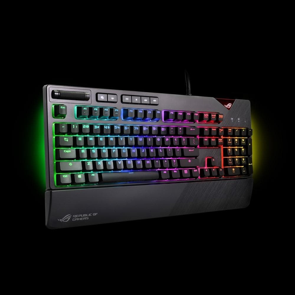 ASUS ROG Strix Flare RGB Mechanical Gaming Keyboard - Cherry MX Blue Switches (2-Year Warranty) | Perfect for Esports, Gaming & Typing
