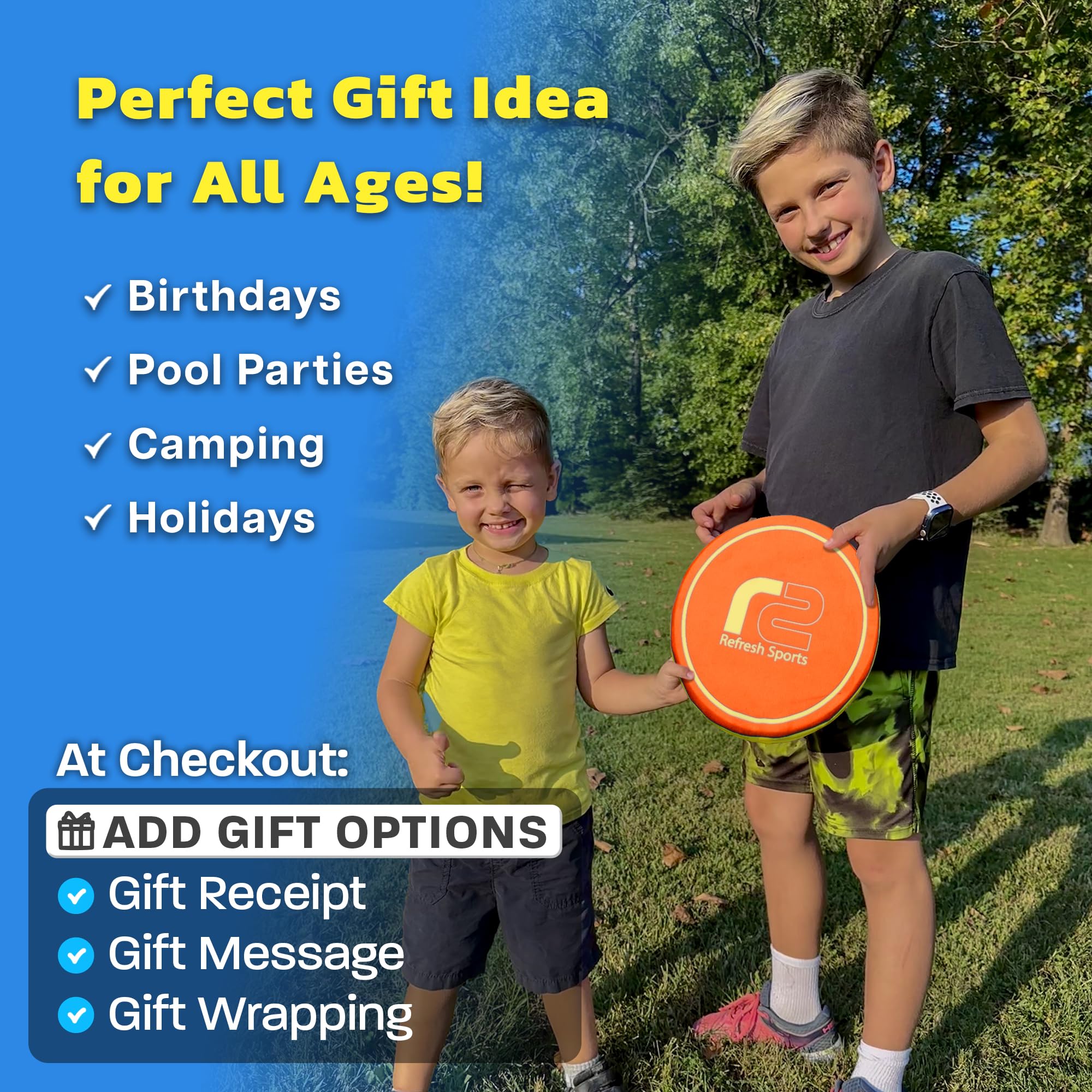 Best Flying Disc Toy for Kids, Teens & Adults - Durable Soft Beach Frisbee Floats on Water - Perfect for Pool, Beach & Outdoor Play - Fun Stocking Stuffer Gift for Boys & Girls of All Ages - Great for Backyard Games, Summer Parties & Family Gatherings