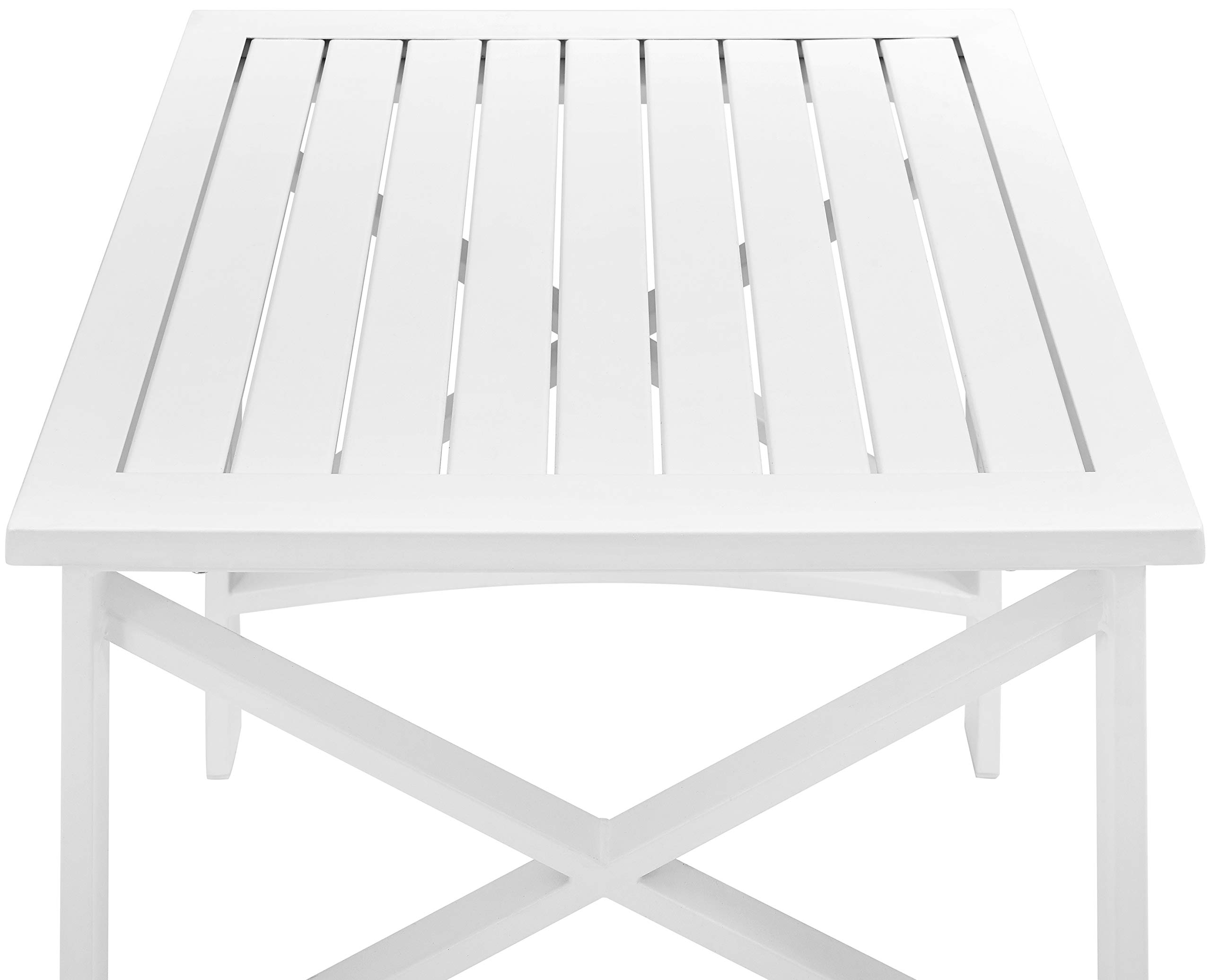 Crosley Furniture Kaplan 3-Piece Outdoor Patio Set - White Wicker Chairs with Gray Cushions & Side Table - Perfect for Porch, Deck, Garden or Backyard Relaxation