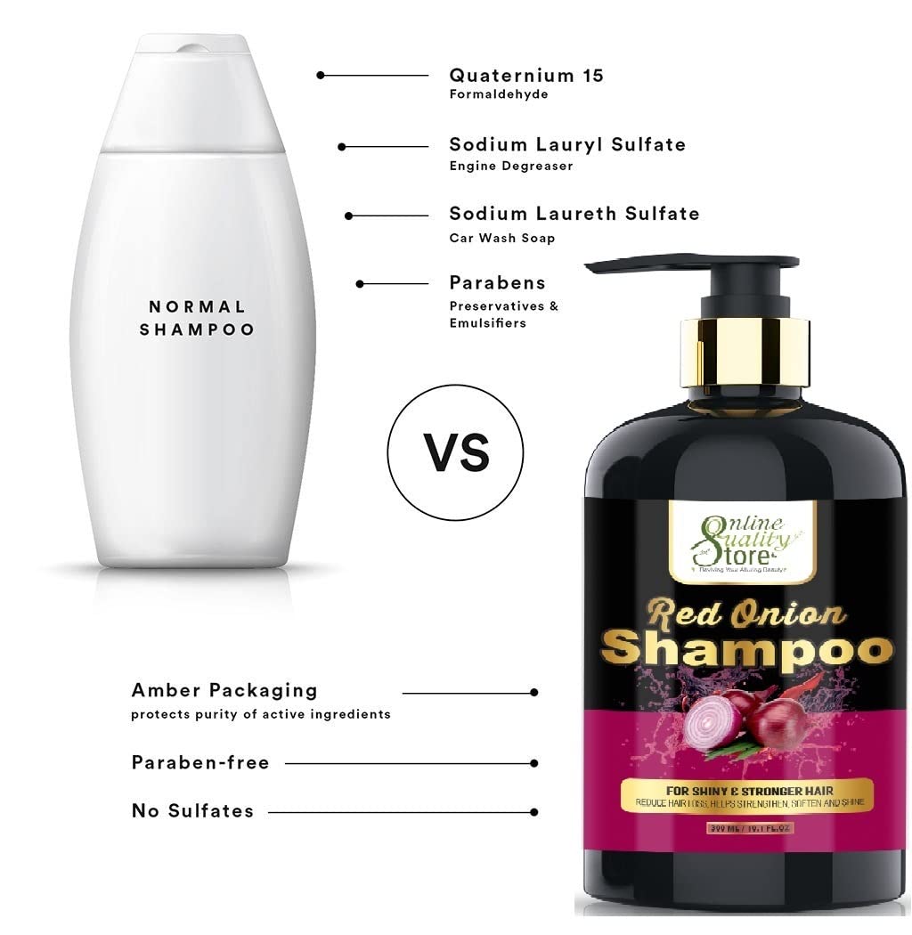 Premium Onion Shampoo 300ml & Onion Hair Oil 200ml Set (500ml Total) for Hair Growth & Scalp Care - Best for Dry, Damaged Hair & Dandruff Treatment - Home & Salon Use