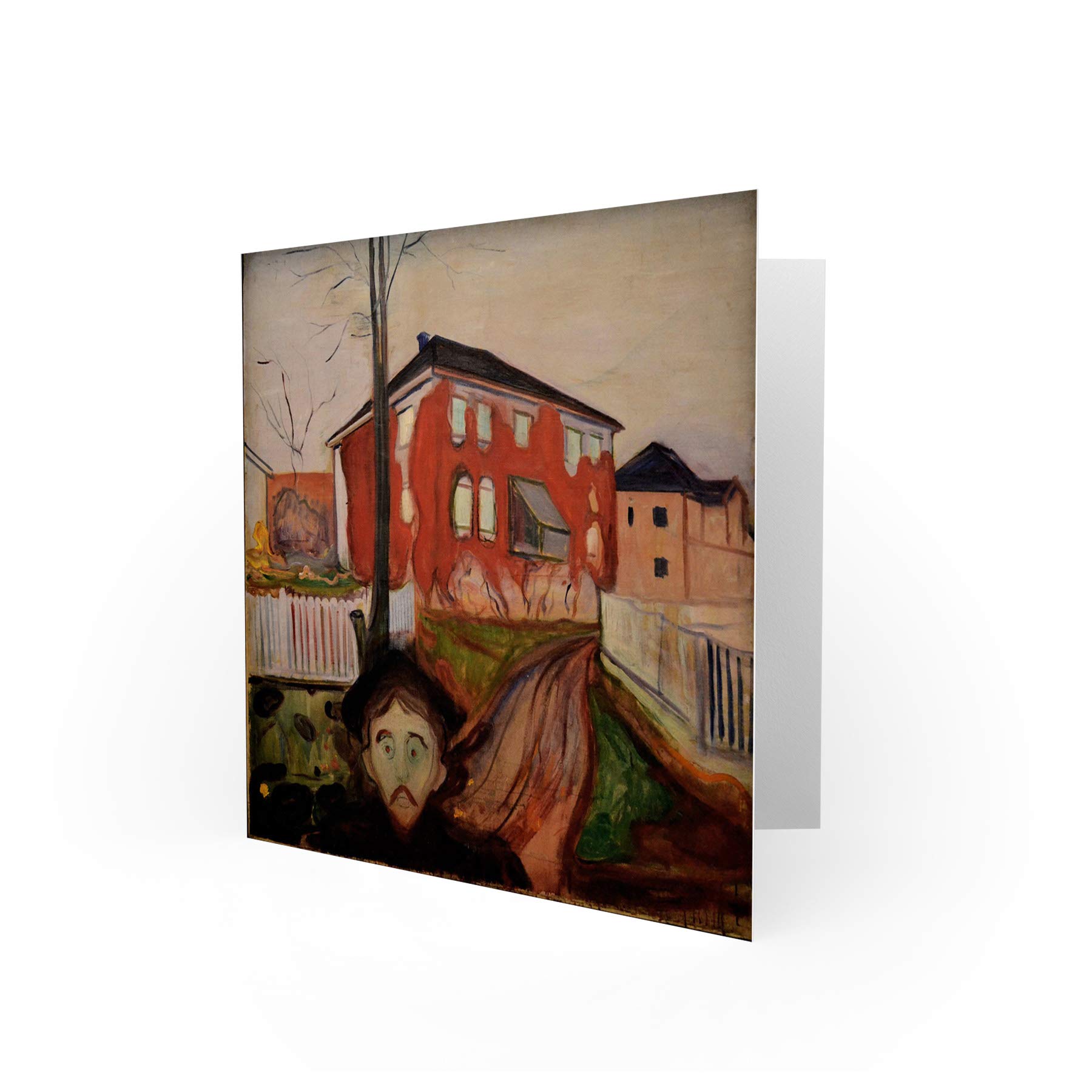 Wee Blue Coo Birthday Greeting Card - Edvard Munch Rod Villvin Inspired Art Painting - Perfect Gift for Birthdays, Anniversaries & Special Occasions