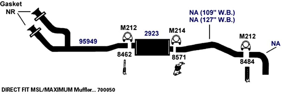 AP Exhaust Muffler 700050 - Durable Car Exhaust Replacement for Smooth Rides