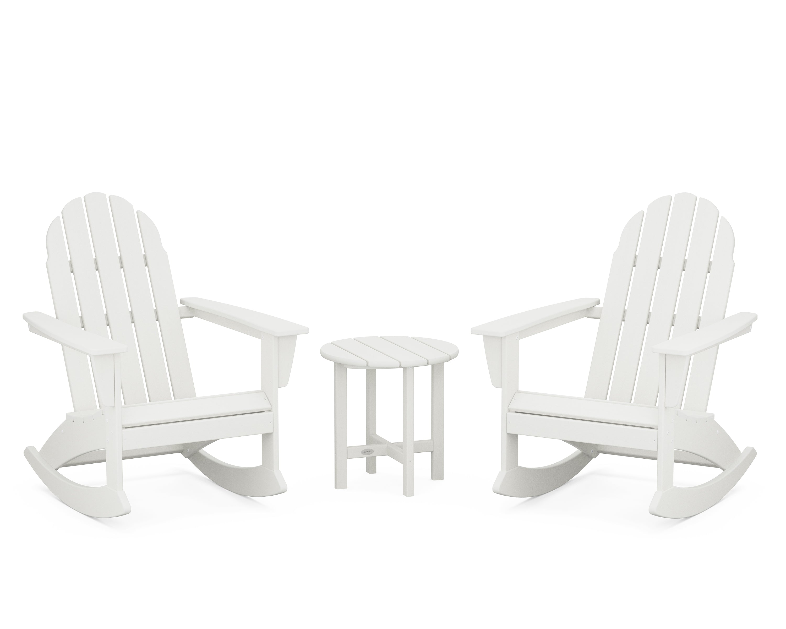 POLYWOOD Vineyard 3-Piece Adirondack Rocking Chair Set - Durable Outdoor Furniture for Patio, Garden & Backyard Relaxation
