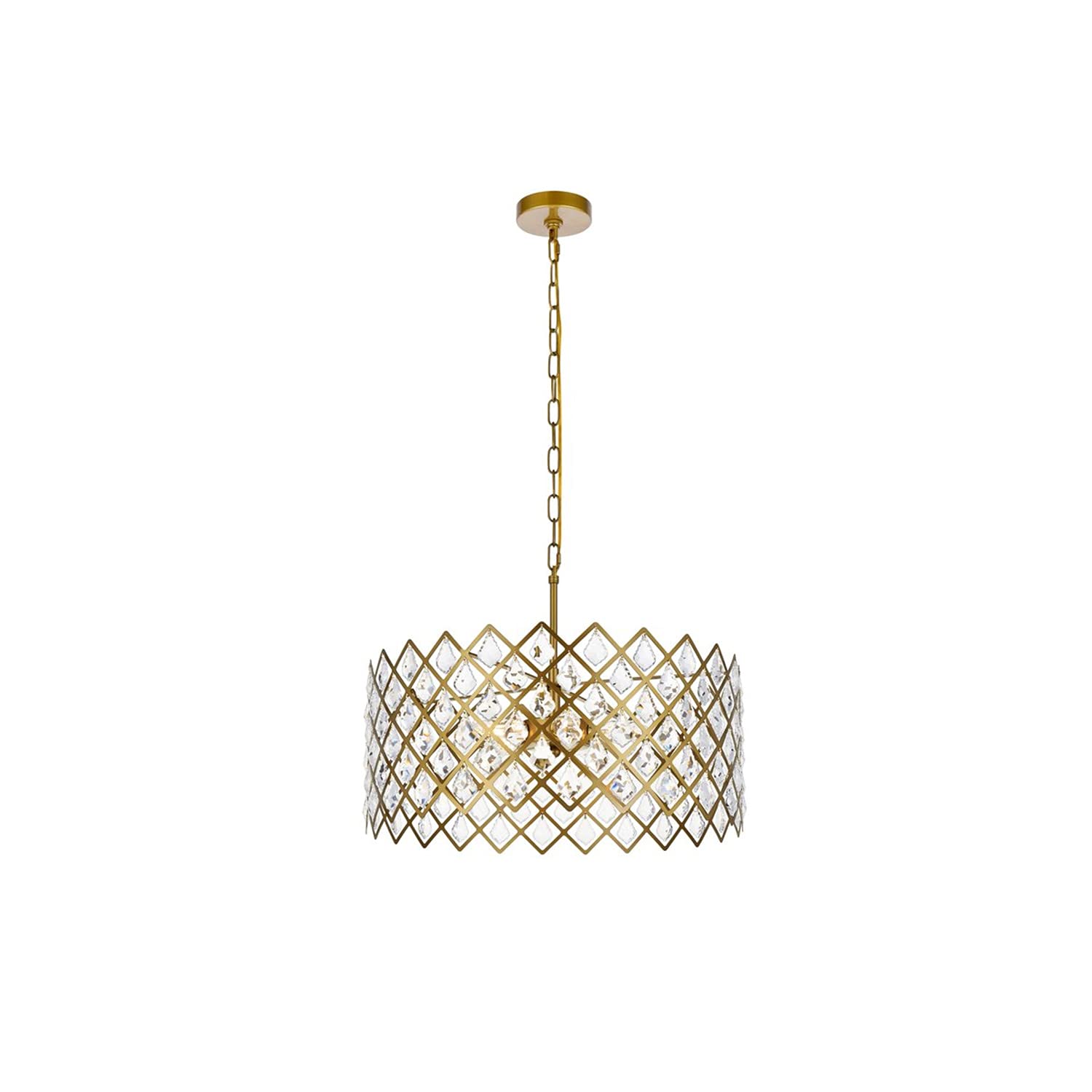 Modern Brass Pendant Light Lyla - 21 Inch Indoor Ceiling Fixture for Living Room, Dining Room & Bedroom | Bright Decorative Lighting for Home Decor