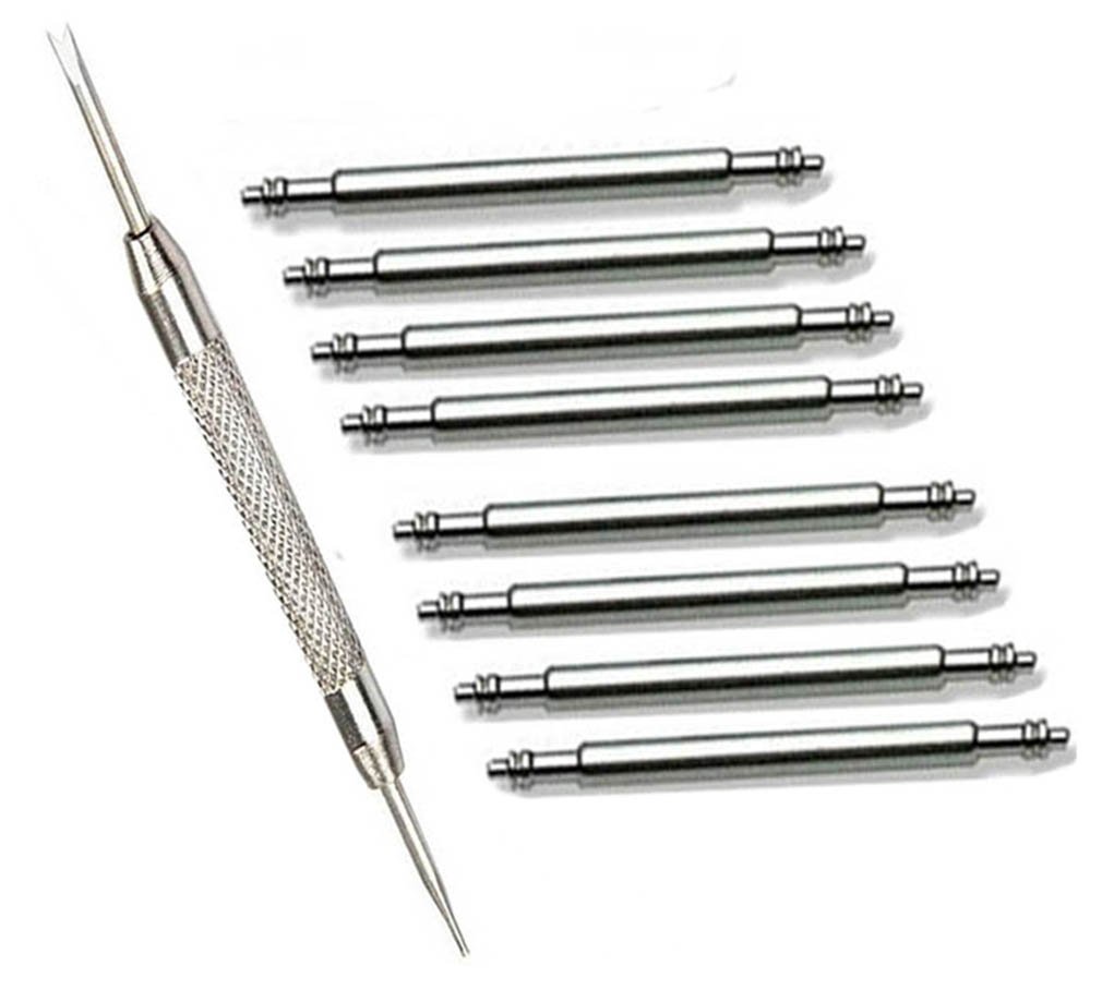 24mm Spring Bars Watch Pins Replacement - 8 PCS 1.5mm Diameter with Watch Band Removal Tool - Perfect for Watch Repair, Band Replacement & DIY Watch Maintenance