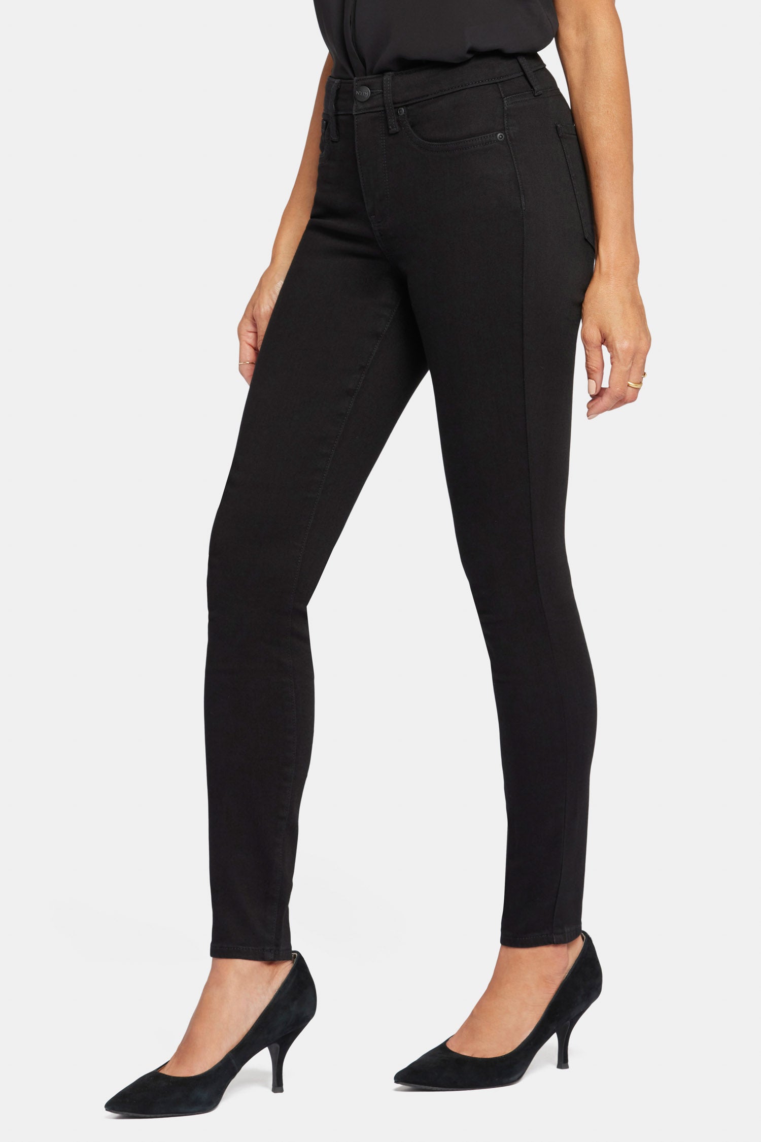 Ami Skinny Jeans for Petite Women - Black Stretch Denim Pants | Perfect for Casual Wear, Office & Night Out