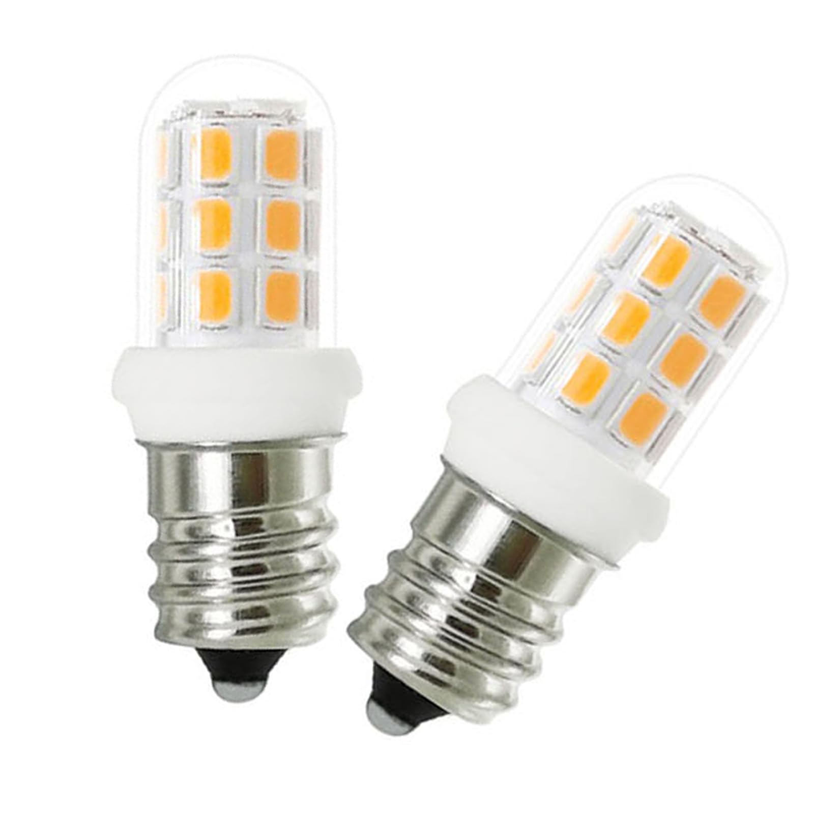 15W E12 C7 LED Salt Lamp Bulbs - Warm White 3000K Candelabra Base Christmas Light Replacement (2-Pack) | Perfect for Himalayan Salt Lamps, Night Lights & Holiday Decorations