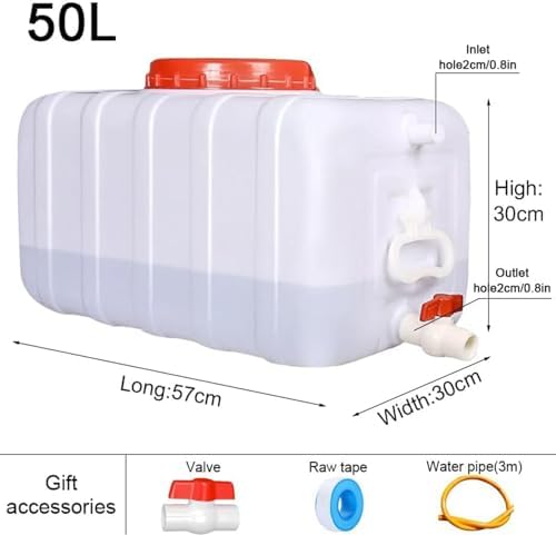 Large Plastic Water Storage Tanks 50L/80L/110L/200L - Emergency Water Container for Camping, Hiking & Outdoor Survival (80L/21 Gallon Capacity) - Durable Portable Water Tank for Home, Farm & Disaster Preparedness