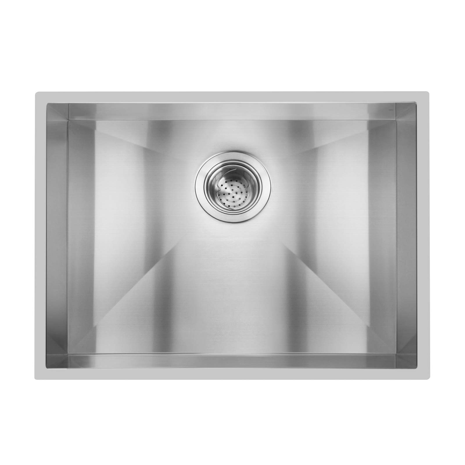 YOZUMD Modern Stainless Steel Bowl - Durable Kitchen Sink for Washing & Cleaning | Perfect for Home & Restaurant Use | Silver Finish