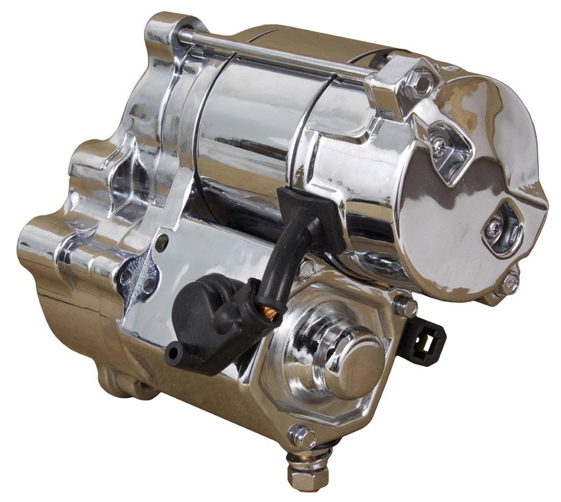 RAREELECTRICAL Chrome Starter Replacement for 1981-2012 Harley Davidson Sportster Models 31390-91, 31390-91A, 31390-91B - High-Performance Motorcycle Engine Starter for Smooth Rides & Easy Installation