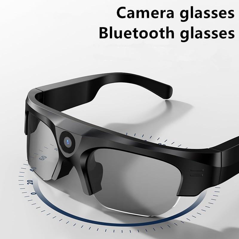 4K HD Glasses Camera - Polarized Bluetooth Sunglasses with Built-in Dash Cam for Cycling, Sports & Outdoor Adventures | Mini Action Camera for Hands-Free Recording
