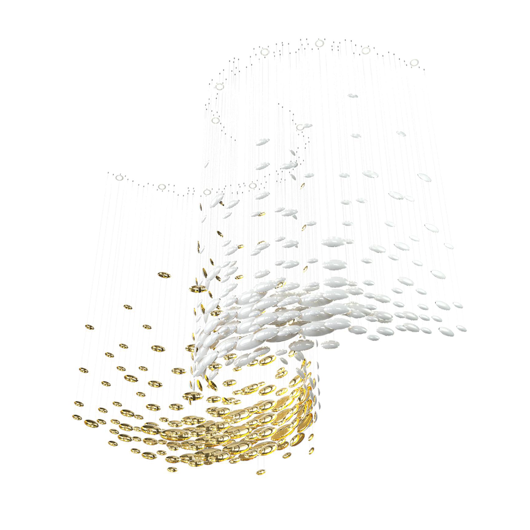 Lustre Bowl Crystal Chandelier - Modern Glass Pendant Light Fixture for Dining Room, Living Room & Bedroom Ceiling Decor