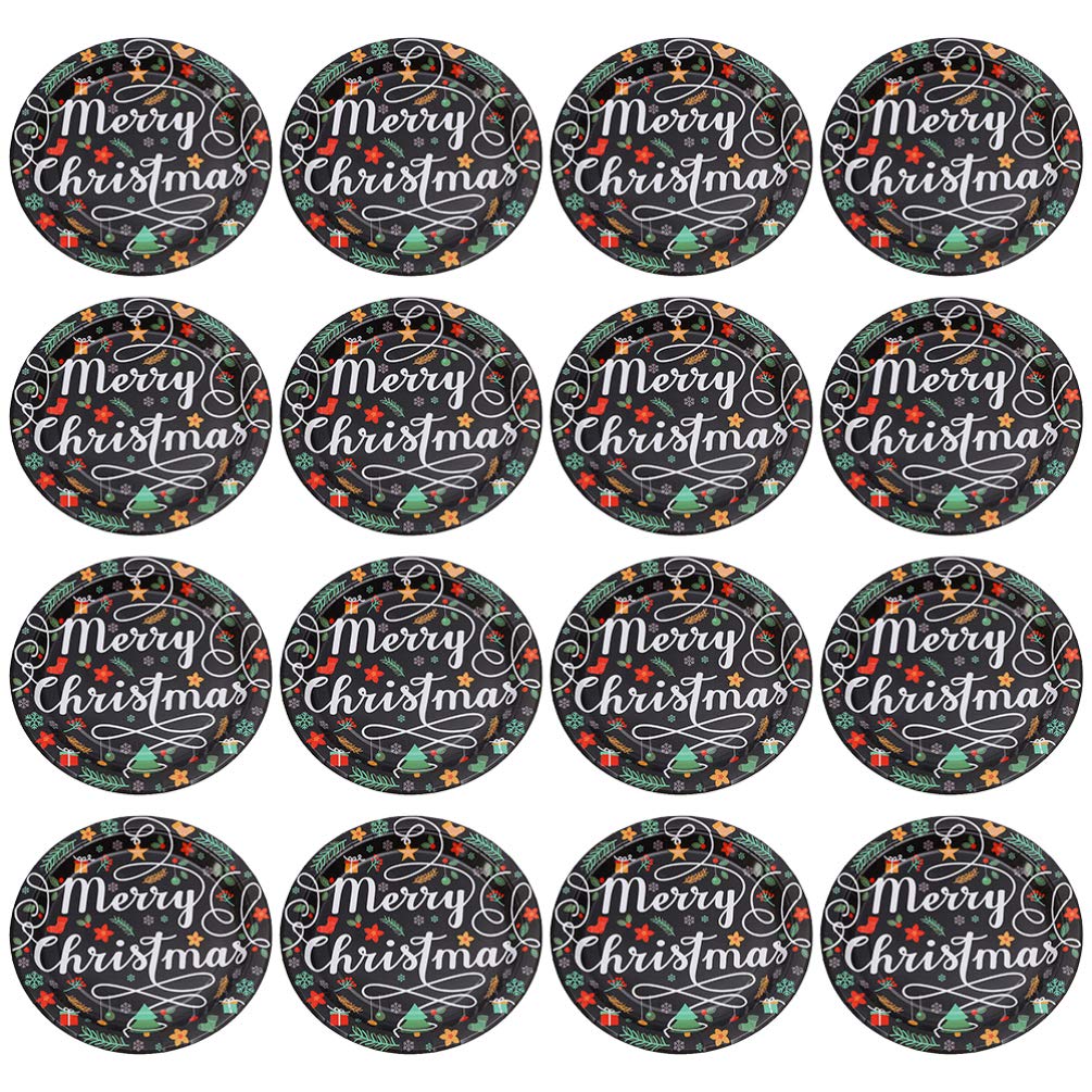 30-Pack Hemoton Christmas Paper Plates - Holiday Themed Disposable Dinnerware for Parties, Snacks, Fruits & Desserts | Perfect for Christmas Celebrations, Family Gatherings & Festive Dining