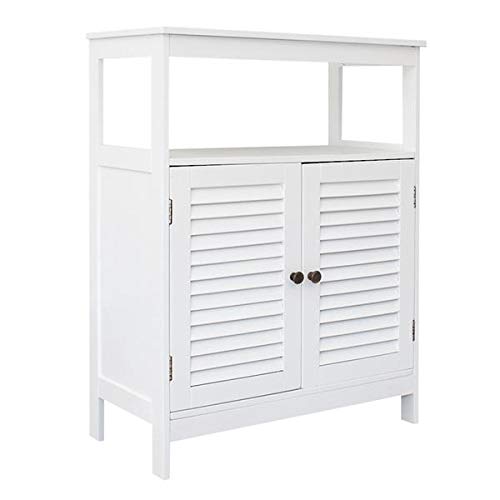 White Storage Cabinet with Doors - Organize Garage, Kitchen Pantry, Office, Patio & Laundry Room - Durable Shelving Cabinet for Home Storage Solutions
