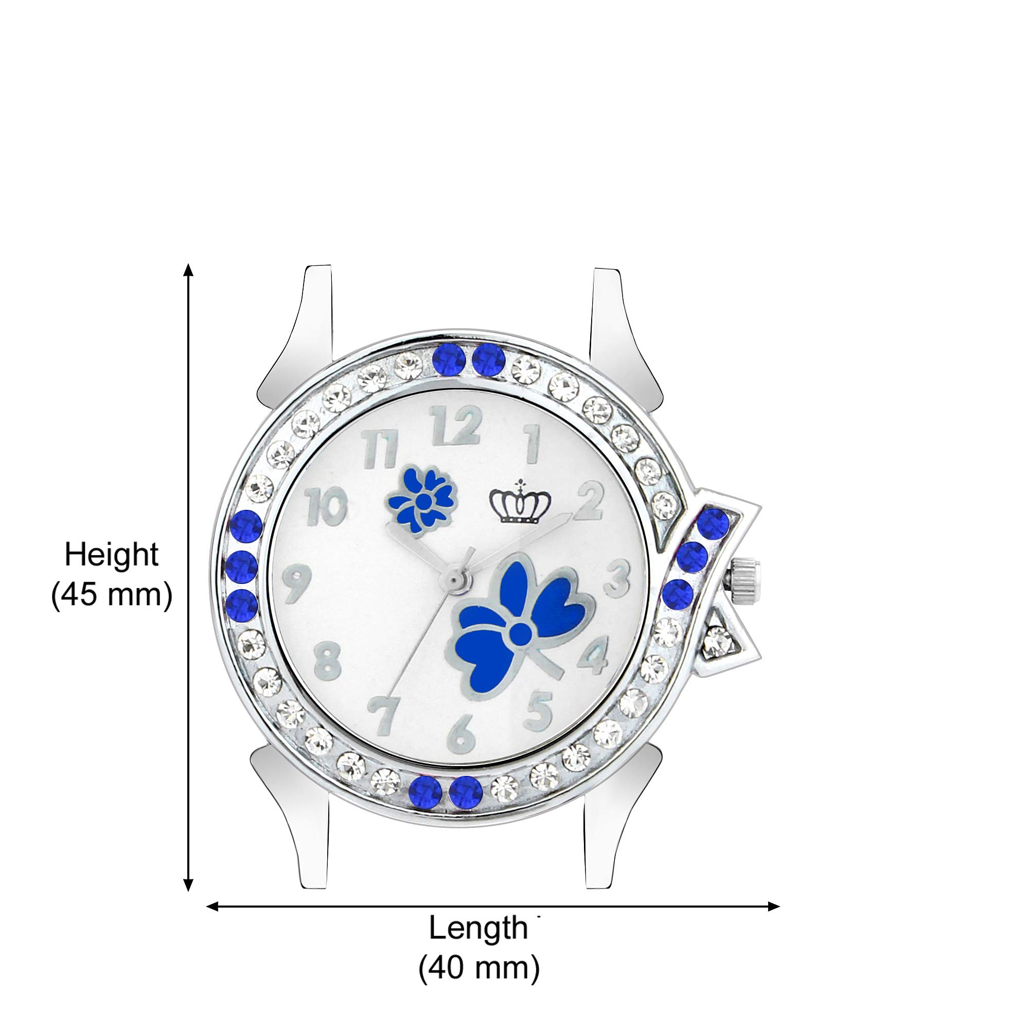SMAEL Analog Women's Watch with White Dial & Blue Leather Strap - Elegant Fashion Timepiece for Office, Casual Wear & Everyday Use