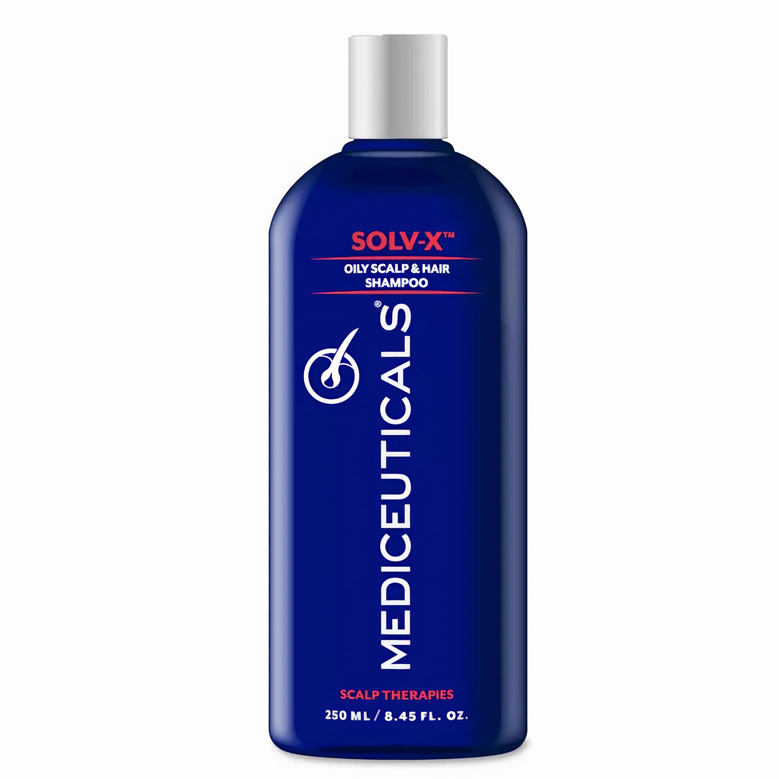 Mediceuticals Solv-X Shampoo for Oily Hair & Scalp - Scalp Acne Treatment Shampoo for Men, Women & Teens - 8.45 oz (250 ml) - Deep Cleansing & Oil Control for Healthy Scalp - Perfect for Daily Use & Scalp Care Routine