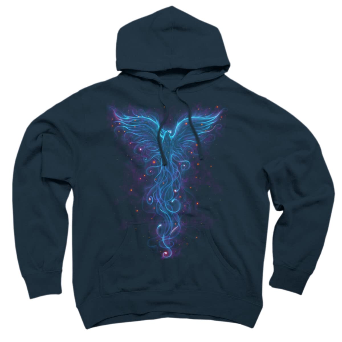 Design By Humans Unisex The Heat of Illusion Blue Pullover Hoodie by Chriskar | Soft Cotton Streetwear Sweatshirt for Men & Women | Perfect for Casual Wear, Gym & Outdoor Activities