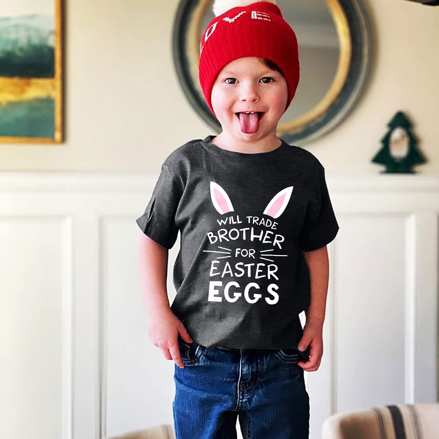 Easter Baby Shirt - Cute Bunny Toddler T-Shirt for Boys & Girls - Soft Cotton Short Sleeve Top - Perfect for Easter Egg Hunts & Family Photos