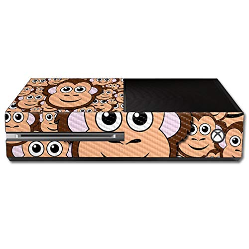 Premium Carbon Fiber Skin for Microsoft Xbox One - Monkey Design | Durable, Protective Cover with Textured Finish | Easy to Apply & Remove | Made in USA | Perfect for Gaming Setups & Personalized Console Protection