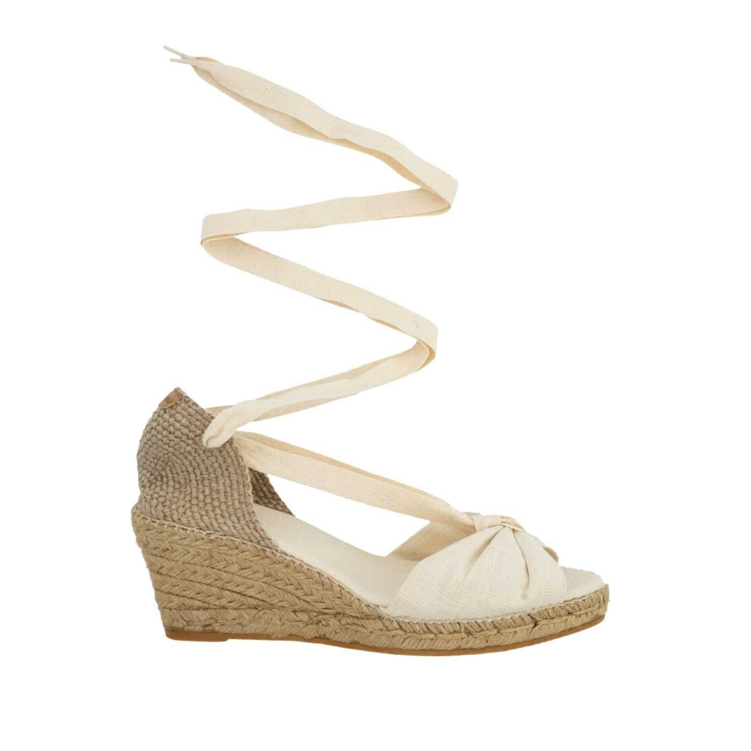Women's Medium Linen Wedge Heel Espadrilles - Piera 5 Comfortable Summer Sandals for Beach, Vacation & Casual Outings
