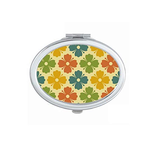 DIYthinker Candy Color Flowers Grass Petals Mirror - Portable Folding Double-Sided Makeup Mirror with Stand, Perfect for Travel, Home Vanity & Professional Makeup Artists