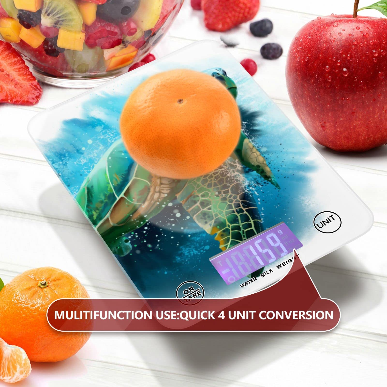 Waterproof Digital Kitchen Scale for Cooking & Baking - LCD Display, Measures in Ounces & Grams, Perfect for Sea Turtle Food Prep & Portion Control
