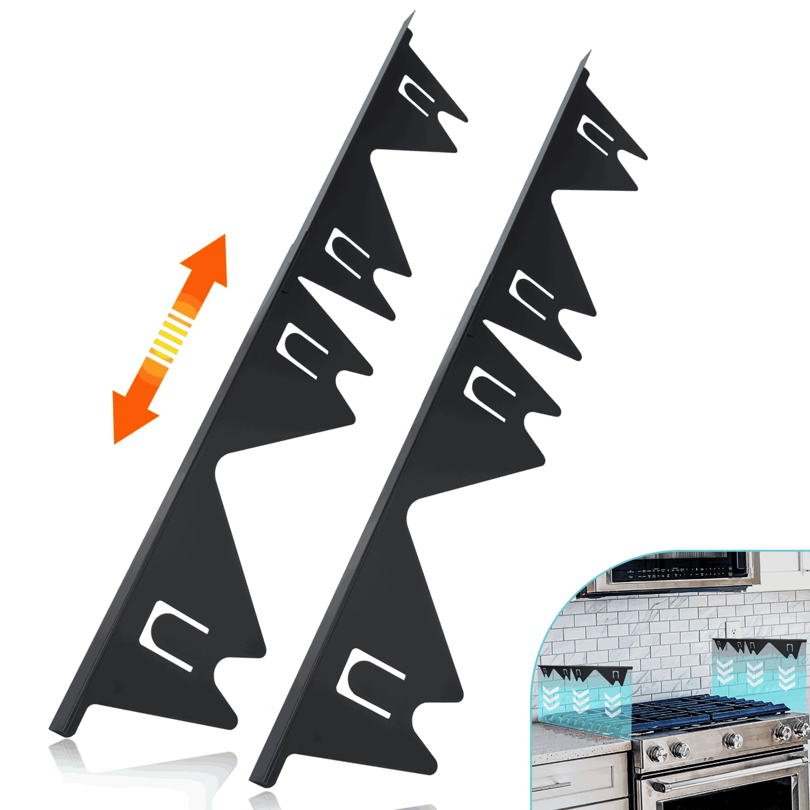 ALMCALS 2-Pack Stainless Steel Stove Gap Covers - Adjustable Retractable (13.8