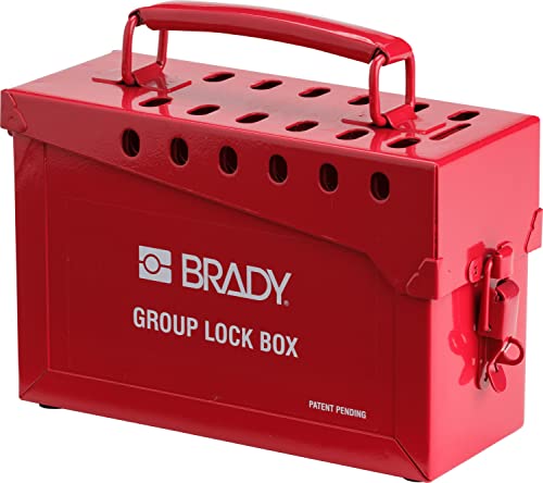 Brady 65699 Portable Metal Lock Box with Key - Secure Storage for Tools, Equipment & Valuables | Ideal for Construction Sites, Warehouses & Outdoor Use