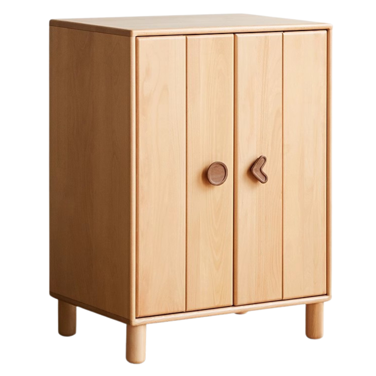 Solid Wood Beech & Rubber Kids Wardrobe - Multi-Functional Storage Cabinet for Bedroom, Nursery, and Playroom Organization