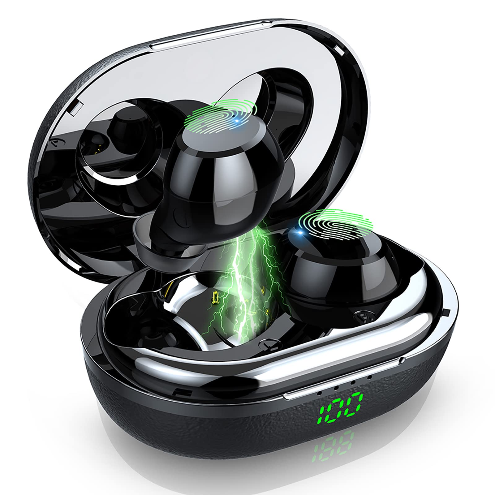 Motast Wireless Earbuds Bluetooth 5.0 with Mic - Mini Noise Cancelling Headphones, 30H Playtime IPX7 Waterproof, Super Lightweight Charging Case - Perfect for Sports, Running, Gym & Travel