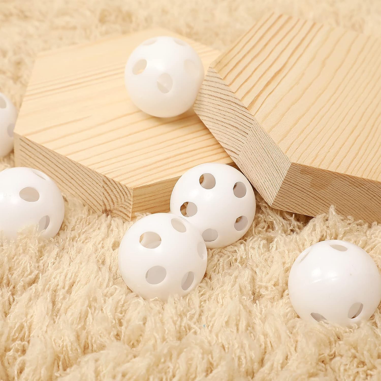 50PCS Rattle Balls Inserts - 24mm Round Doll Noise Makers for Toy Repair & Craft Accessories - DIY Squeaker Replacement Parts for Stuffed Animals, Baby Toys & Puppet Making