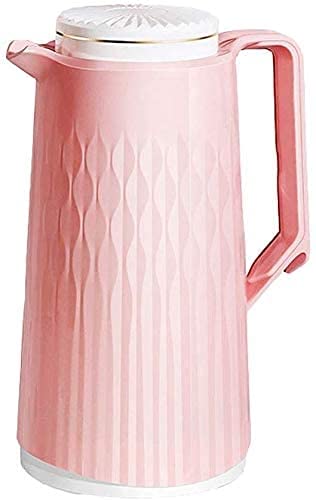 Premium 1.8L Pink Vacuum Insulated Coffee Carafe with Glass Liner - Large Capacity Thermal Jug for Hot & Cold Beverages, Perfect for Office, Home & Travel Use - Portable Thermos by WARRIO
