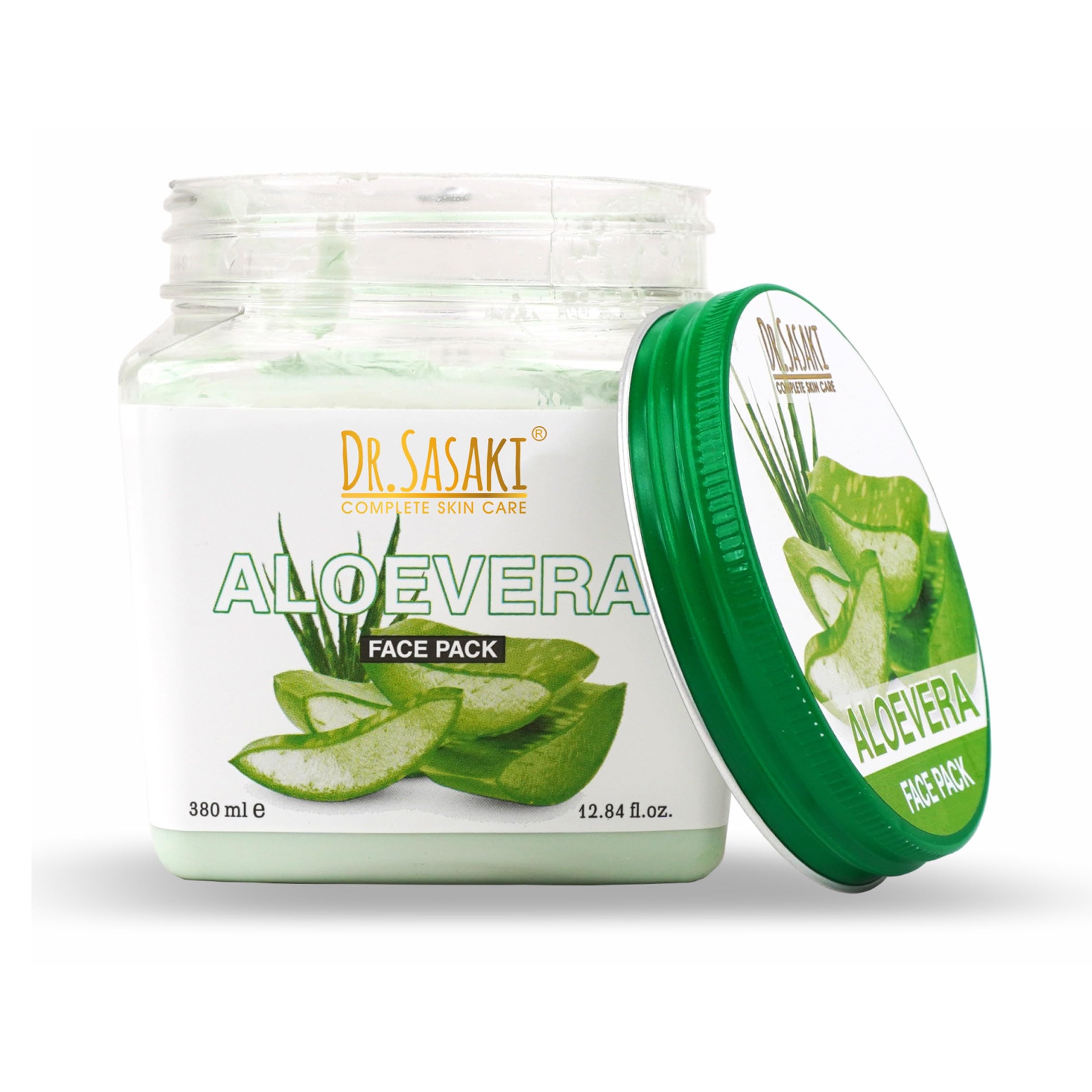 Dr. Sasaki Complete Aloe Vera Skin Care Kit - 4-Piece Face & Body Moisturizing Set (380ml Each) for Hydration, Soothing & Anti-Aging | Perfect for Daily Skincare Routine & Spa Treatments
