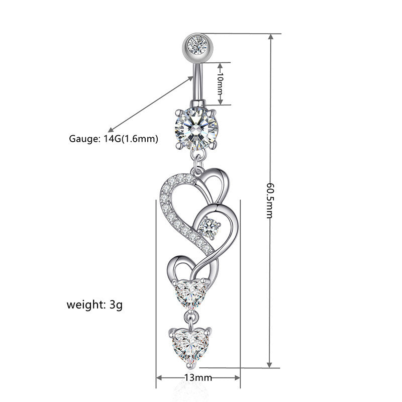 14G Gold Evil Eye Dangle Belly Button Ring Piercing Jewelry for Women | Navel Bar with Evil Eye Charm | Perfect for Belly Dance, Beach Wear & Body Jewelry Collection (Style Q2577)