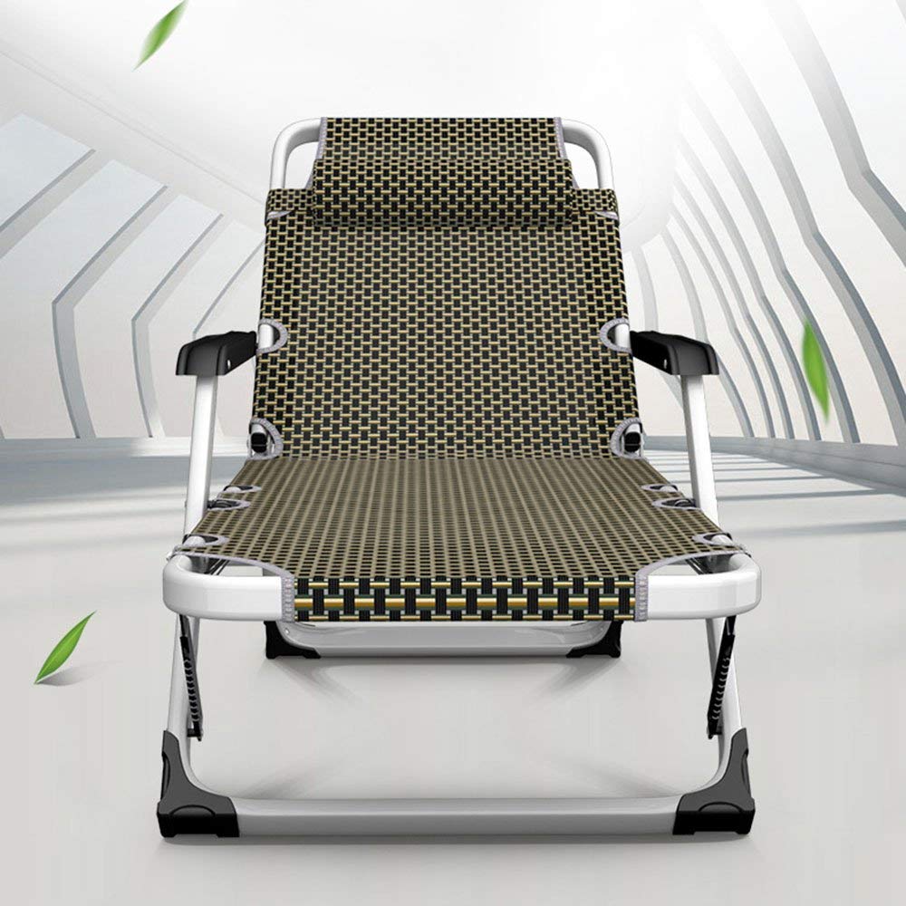 Adjustable Reclining Folding Chair - Ergonomic Office Nap Chair with 15-Position Lumbar Support, Multi-Functional Lazy Chair for Indoor/Outdoor Use - Perfect for Home Office, Balcony, Garden & Leisure Spaces