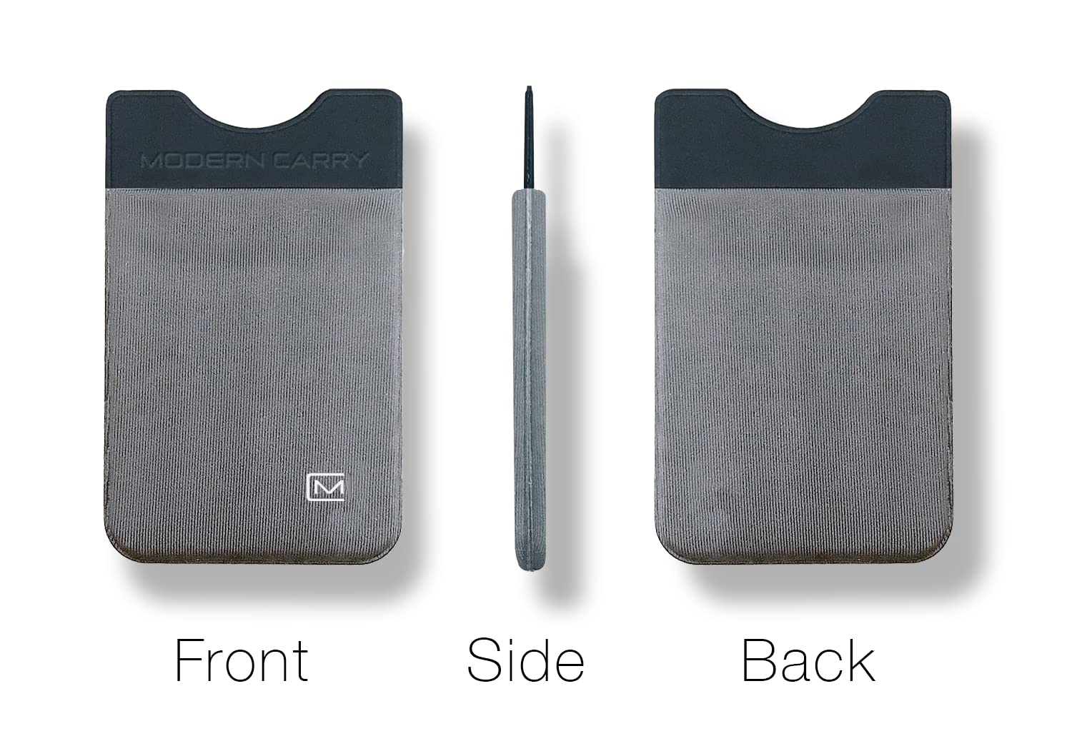 Elastic Minimal Card Holder - Slim Credit Card Wallet for Men & Women with 2 Card Slots, Ultra Thin Design, Perfect for Business Cards & Everyday Use (Gray)
