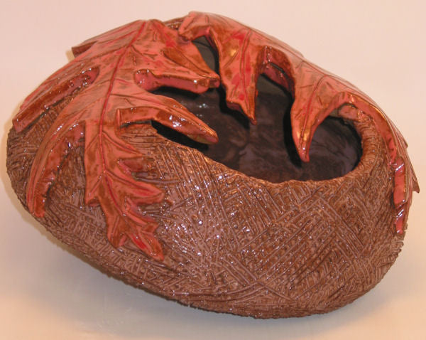 Coyote Plum Shino Glaze Ceramic Bowl - Handcrafted Pottery for Home Decor, Kitchen & Dining | Perfect for Serving Dishes, Salad Bowls & Decorative Centerpieces