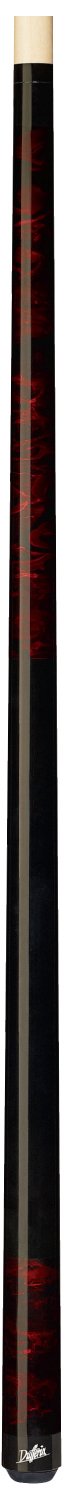 Premium Dufferin Red Dream & Jet Black Marbled Pool Cue Stick - Professional Billiards Accessory for Tournament Play & Home Game Rooms