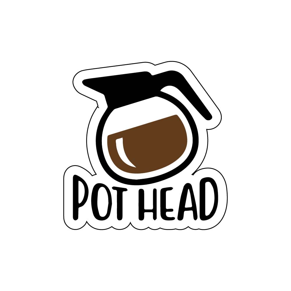 Funny Pot Head Vinyl Sticker Decal (3