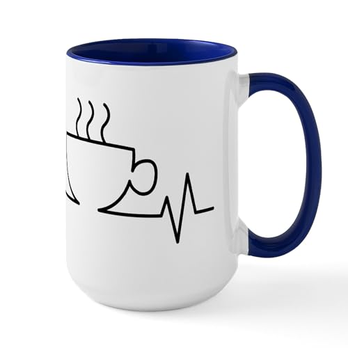 White/Navy Inside - Coffee Heartbeat