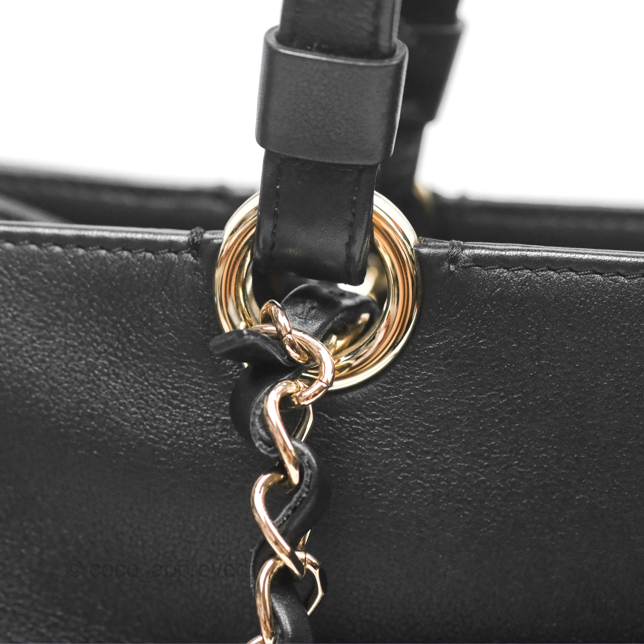 Chanel CC Zipped Shopping Tote Bag in Calfskin Leather with Gold Hardware - Luxury Handbag for Women, Perfect for Work, Travel & Everyday Use