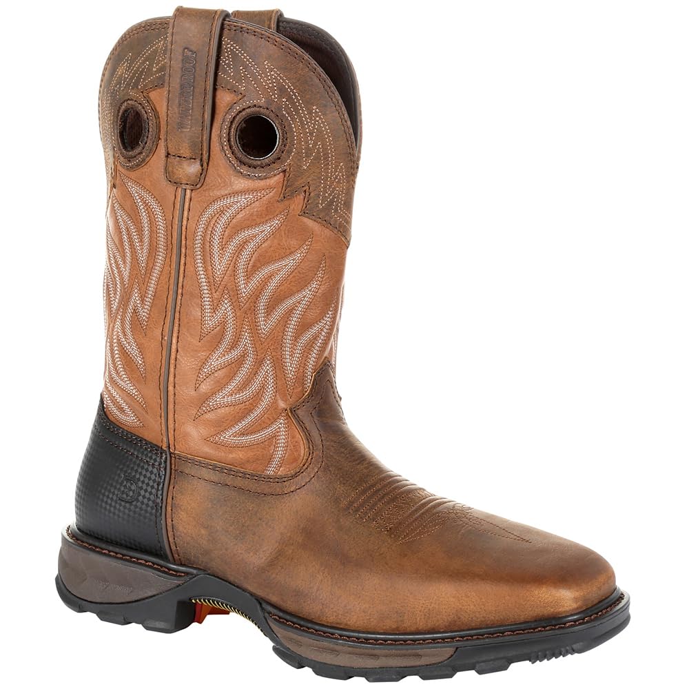 Durango Men's Maverick XP Steel Toe Waterproof Western Work Boots - Durable Safety Boots for Construction, Ranch Work & Outdoor Adventures