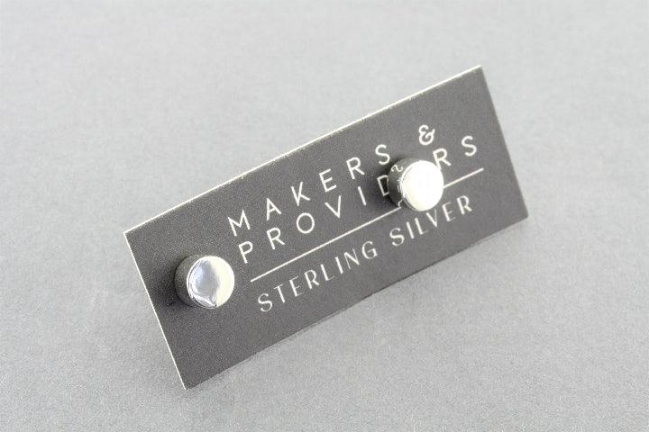 6mm Silver Cylinder Stud Earrings for Women - Hypoallergenic & Lightweight for Daily Wear, Parties & Special Occasions