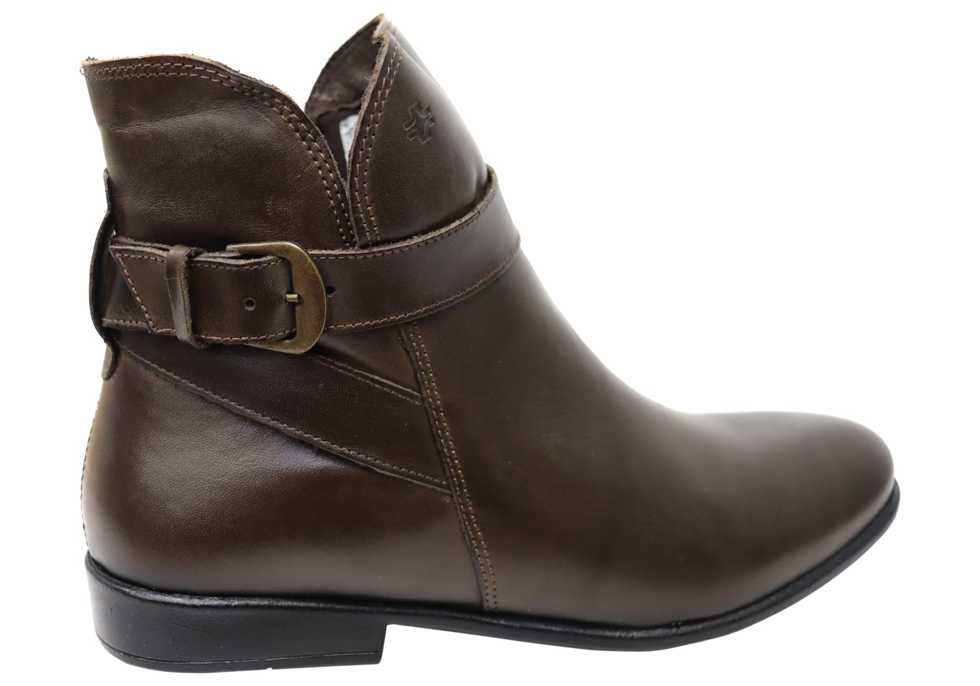 Perlatto Women's Comfortable Leather Ankle Boots - Penny Style Made in Brazil - Perfect for Work, Casual Outfits & Fall Fashion