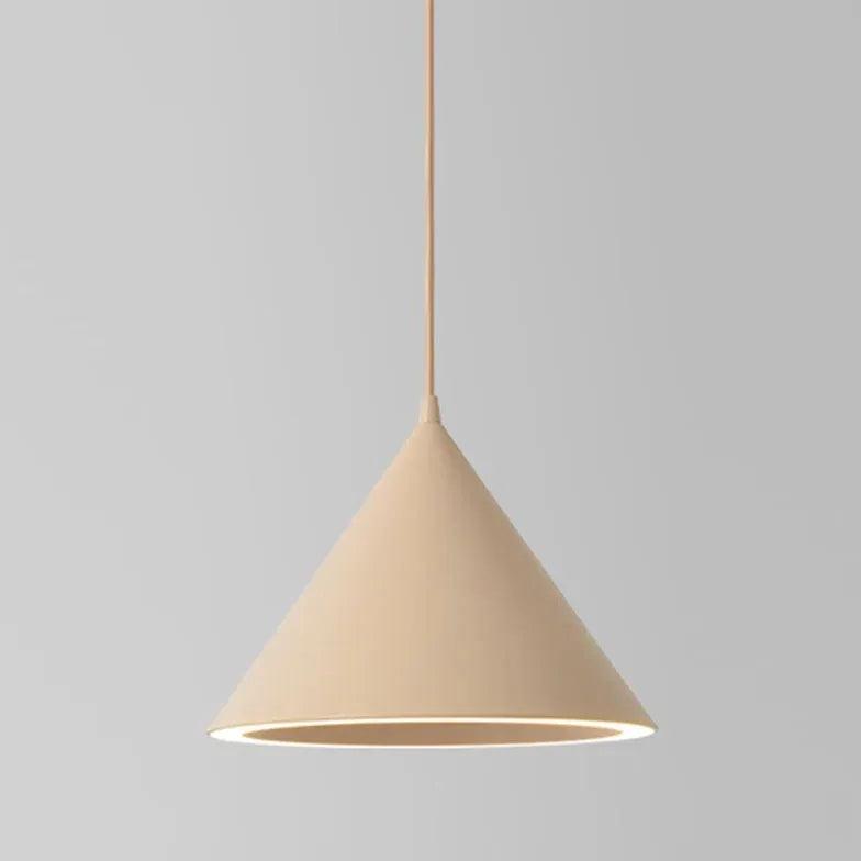Modern Creamy White Cone Pendant Light - Stylish Ceiling Lighting for Kitchen, Dining Room, and Bedroom Decor