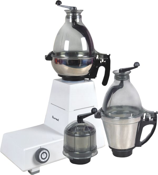 Sumeet Mixer Grinder 550W - 3 Jar Asian Kitchen Blender for Indian Cooking | Perfect for Chutneys, Spices & Curry Pastes | Open Box Store Pickup Only